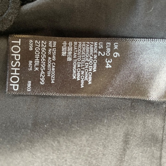 Topshop black crochet mini skirt size 2 - Picture 8 of 8